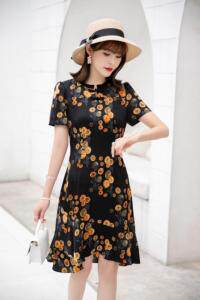 现货供应：天丝面料旗袍连衣裙M一XXL，女装婚纱/旗袍/礼服，拉思维加丝