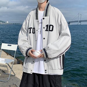 秋冬潮流港风街头宽松韩版外套男痞帅上衣ins夹克休闲 W1373-P52图片
