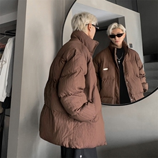 W8209P120控158肌理感新面料宽松压皱休闲棉服羽绒棉上衣棉衣，男装棉衣，电商B205
