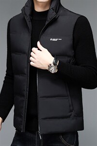 2022高品质冬装连帽羽绒服90鸭绒保暖马甲男士背心 SQ1057-P170图片