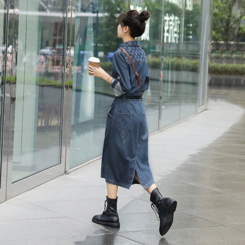 春秋洋气高端牛仔裙连衣裙潮2025新款欧货女时尚减龄气质显瘦长裙图片