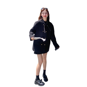 小香风羽绒服半身裙套装女冬季新款设计感小众百搭美式复古两件套图片