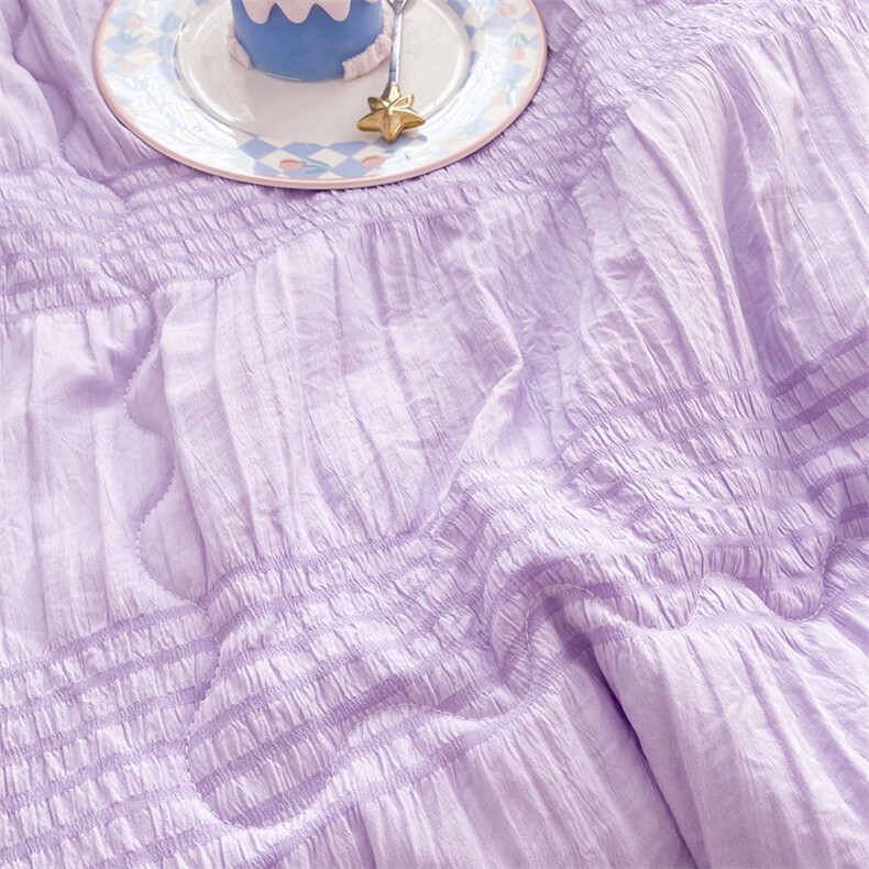 新款云柔泡泡棉泡泡纱夏被四件套,女装被套/被芯,一起卖家纺