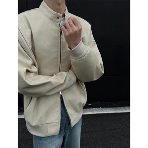 高品质 设计感pu皮结构夹克外套男 CP96-特p75图片