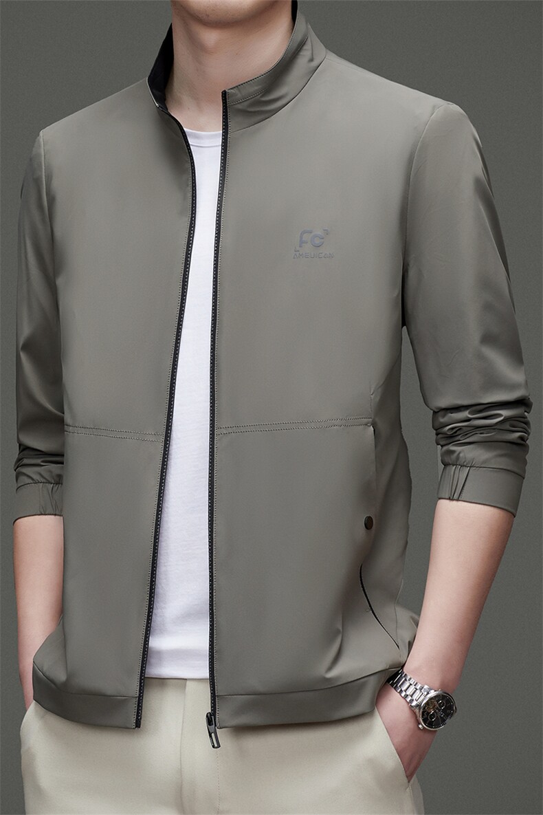 V2015钱塘2020-1春夏新款男士立领商务精品夹克P120,男装夹克,钱塘207-3
