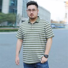 夏季新款棉短袖T恤男士翻领条纹polo衫休闲男装加肥大码5932款，男装T恤，星座802