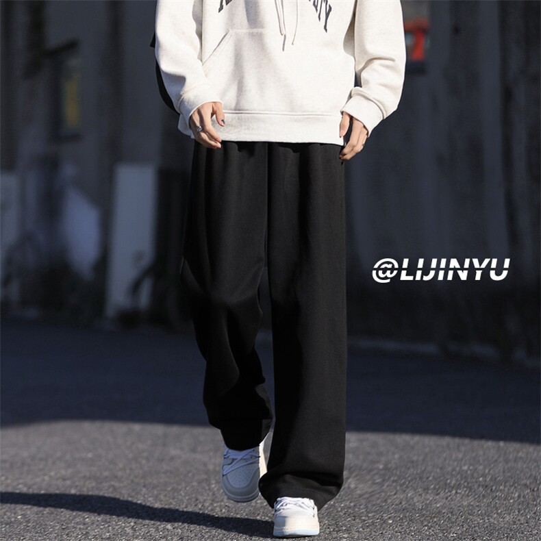 直筒宽松休闲裤男款高街潮牌男生百搭长裤1228特批25加绒特批30,男装休闲裤,星座718-1