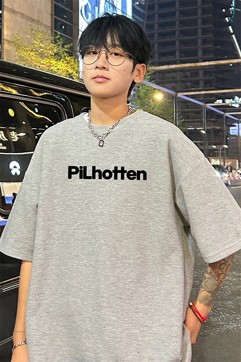 量大优！供视频！港风华夫格短袖T恤半袖男HT194-特P18,男装T恤,电商B367