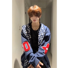 美式潮牌原版刺绣开衫卫衣ZW0141-P60加绒P65，男装卫衣，星座313A(原308A-2)