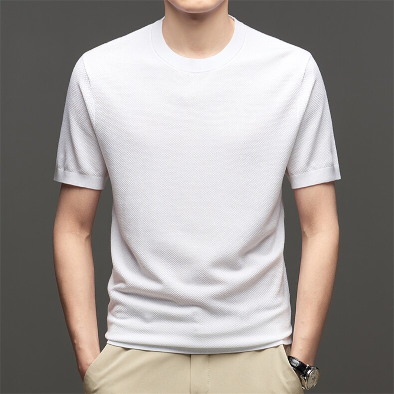 MF102544钱塘2020-1夏季新款男士圆领针织时尚休闲短袖T恤P78,男装T恤,钱塘207-1