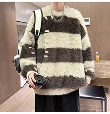 美式圆领毛衣男慵懒风休闲针织衫M5625P65，男装针织衫/毛衣，星座1116-2