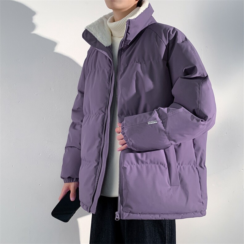 港风冬季新款立领棉服中性情侣风潮牌百搭棉衣外套111-P75,男装棉衣,星座717