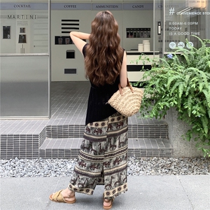 民族风半身裙镂空罩衫套装女2025年夏季新款设计感小众洋气两件套