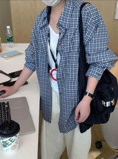 现货！网图春季格子衬衫抖音得物可送样A061-EX50588-特批28，男装衬衫，电商A061