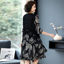 2023春季新款连衣裙花色舒适高腰显瘦潮流简约时尚，女装连衣裙，丽影随形