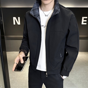 JK893-P80 2026年春季新款男装时尚夹克ins潮立领工装外套男图片