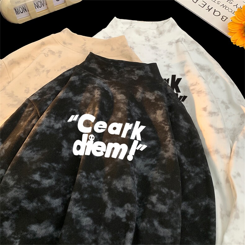260克重磅扎染德绒半高领打底衫【有货】C403A-DR25393ZR-P25图片