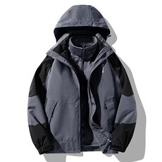 时尚潮流新款原宿文艺三合一冲锋衣三防男女厚外套日系气质，男装夹克，星座1210-1