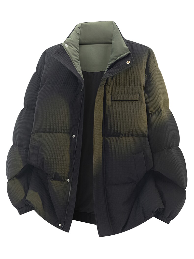 2025高街肌理感立领羽绒服情侣新玉米格冬90白鸭绒SYR2601-P240,男装羽绒服,星座610B-1