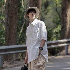 2025夏季CITYBOY户外机能风短袖衬衫可与2303K短裤作为一套卖，男装牛仔裤，星座112A