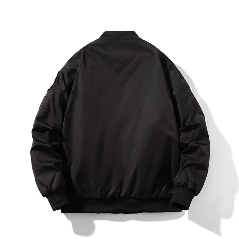 现货欧美街头刺绣飞行员外套秋冬季潮牌机车夹克棉衣棒球服情侣,男装棉衣,电商A105