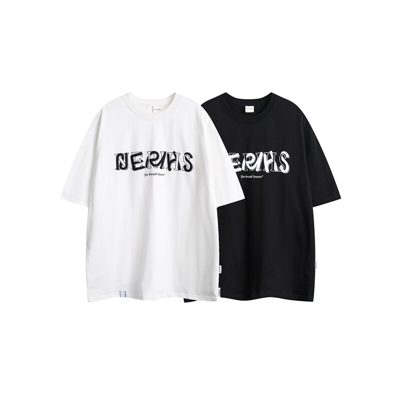 2023夏简约百搭男女同款短袖T恤高品质270g双纱--3959，男装T恤，电商S012（CATTEE）