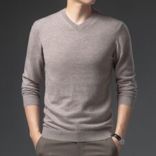 DN132102限价158元羊毛衫男绵羊毛针织衫v领打底衫毛衣P90，男装针织衫/毛衣，电商B360