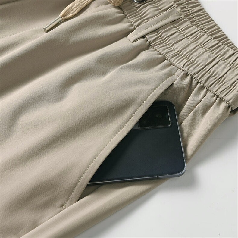 【抖音】夏季三防冰丝弹力面料直筒裤休闲运动裤K1085-25元,女装休闲裤,星座1706