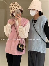 羊羔绒毛马甲。集美出街你穿。，女装马甲，molly fits