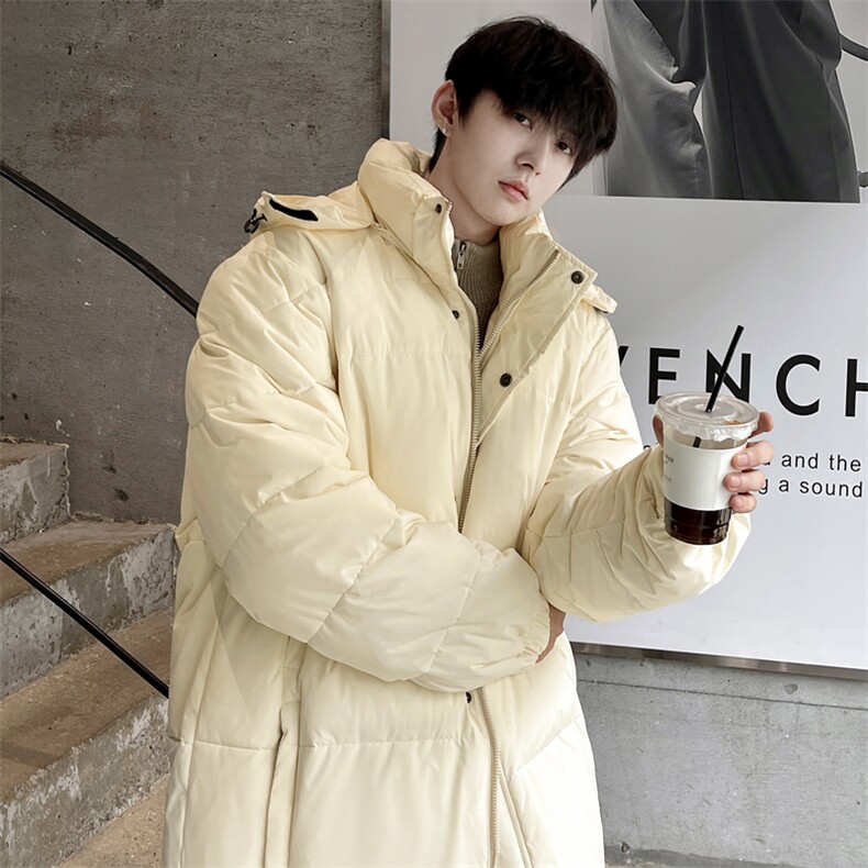 羽绒服男冬季新款港风宽松休闲长款白鸭绒外套YR932-P170(控价228，男装羽绒服，星座214-3