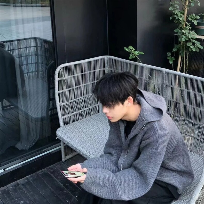 秋冬款韩版慵懒风连帽外套高级感休闲宽松针织开衫情侣款毛衣,男装针织衫/毛衣,星座218-8