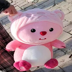 源头毛绒玩具 粉帽海狸