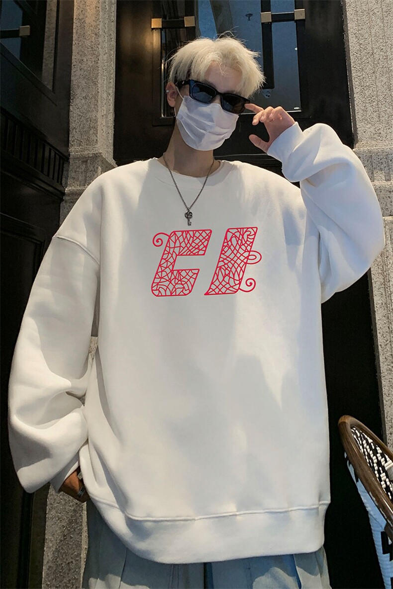 ！圆领卫衣男装港风长袖T恤男外套男WY262-特P23,男装T恤,电商B367