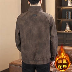 秋冬加绒加厚男士休闲立领潮流皮衣外套夹克PY1602-P120，男装夹克，星座310B-3