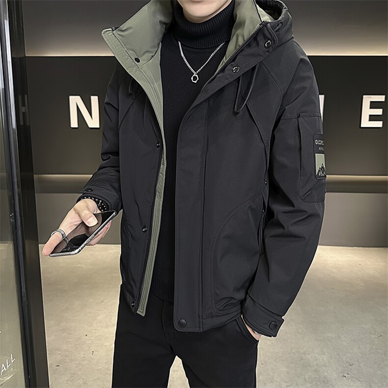 原版高品质有【新标】男羽绒服冬季工装白鸭绒冲锋衣外套男,男装夹克,星座507A（原星座306B-2）
