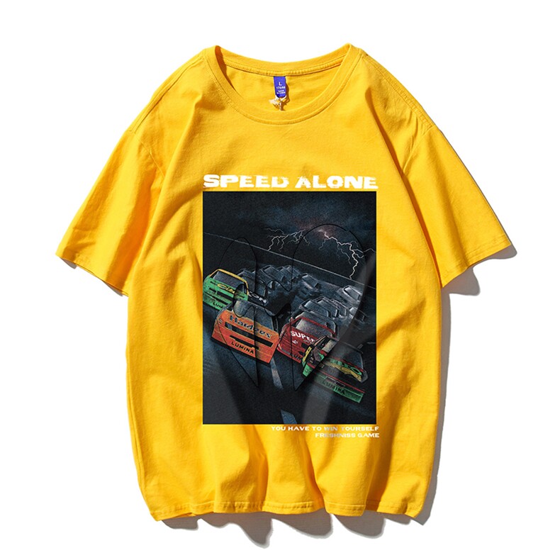 T恤潮流圆领男港风印花2024新款白底平铺时尚DS-B299-ZY1219P25,男装T恤,电商A061-1
