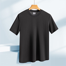 2025新款液氨简约纯色短袖男夏季无痕上衣，男装T恤，雪迪羊绒