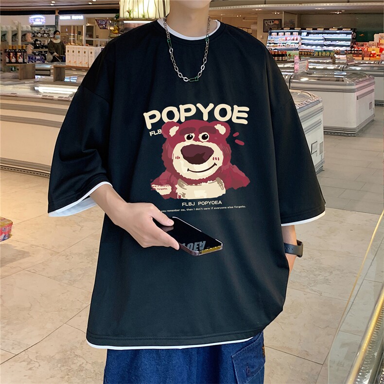 xZ116-T6017-p30-M-5XLD抖音男潮牌美式情t恤男夏季印花,男装T恤,星座116