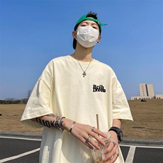 抖音得物二开现货220克夏装重磅美式高街宽松短袖t恤MT252，男装T恤，电商A486-1