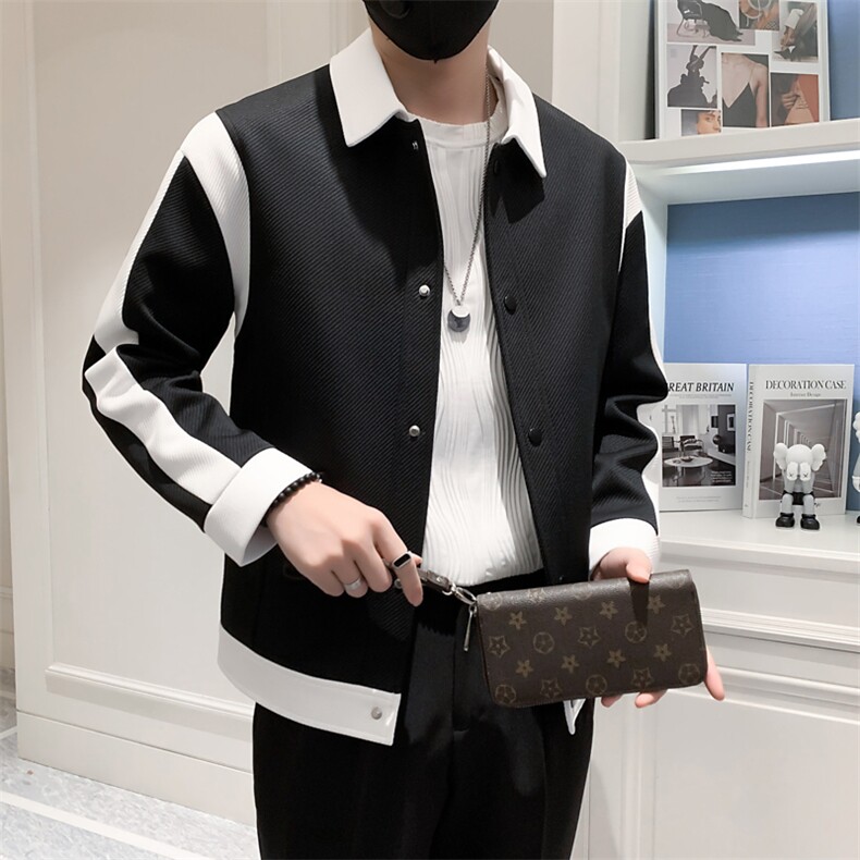 小伙风~2026秋季拼色设计夹克外套K351/P95,男装夹克,电商B331