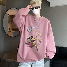 秋装复古美式水洗做旧重磅麂皮绒卫衣301B-JB1503-p45，男装卫衣，星座301B