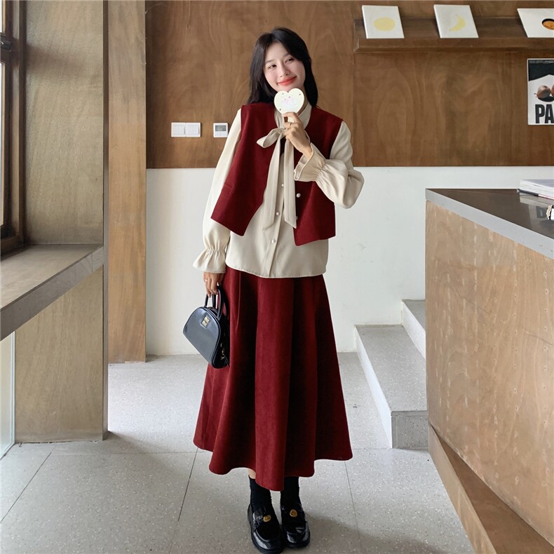 【新年红新款已出货】高品质连衣裙三件套2C059-2603P175K298,女装套装/套裙,2C059