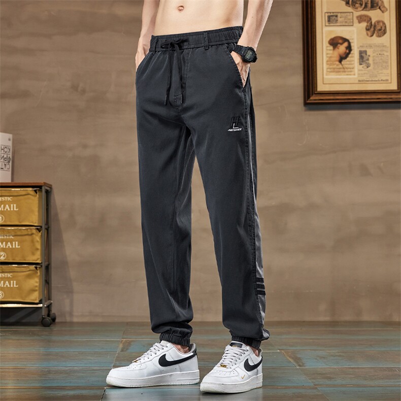 夏季新款男士休闲裤纯色百搭卫裤男哈伦修身小脚裤K8662-p48主推,男装休闲裤,星座224-1