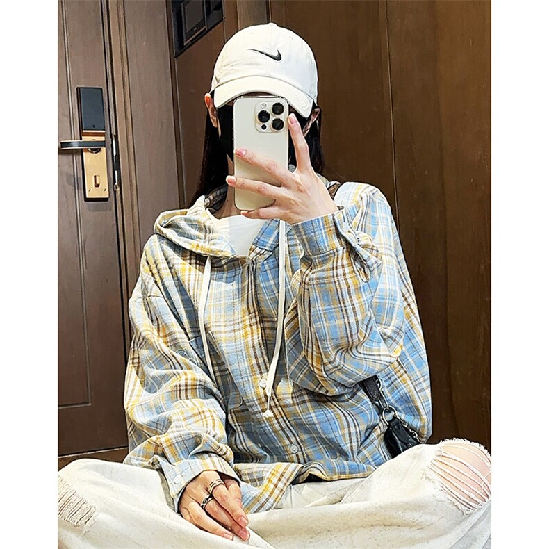 高街宽松休闲衬衫潮流百搭上衣A086-SY6295-P52图片