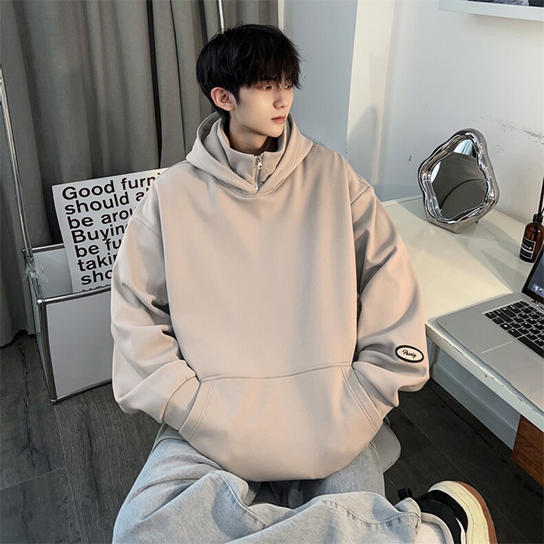M-6XL420克oversize大码秋季新款加绒连帽套头,男装卫衣,星座109-1