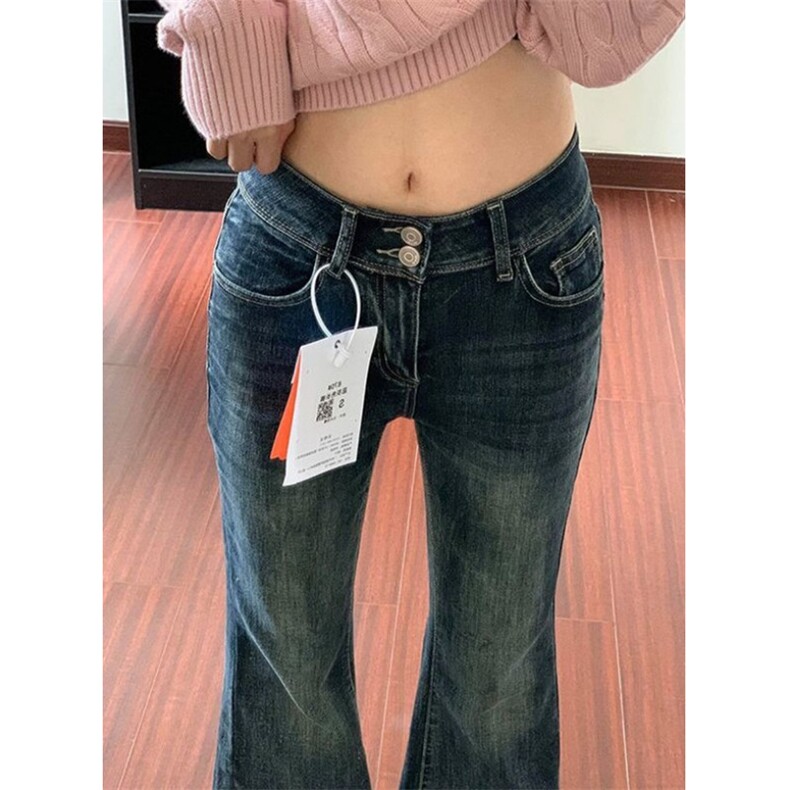 辣妹微喇牛仔裤女春秋新款时尚显瘦ins喇叭遮肉牛仔裤NA9142，男装牛仔裤，星座1116A（原606A-3）