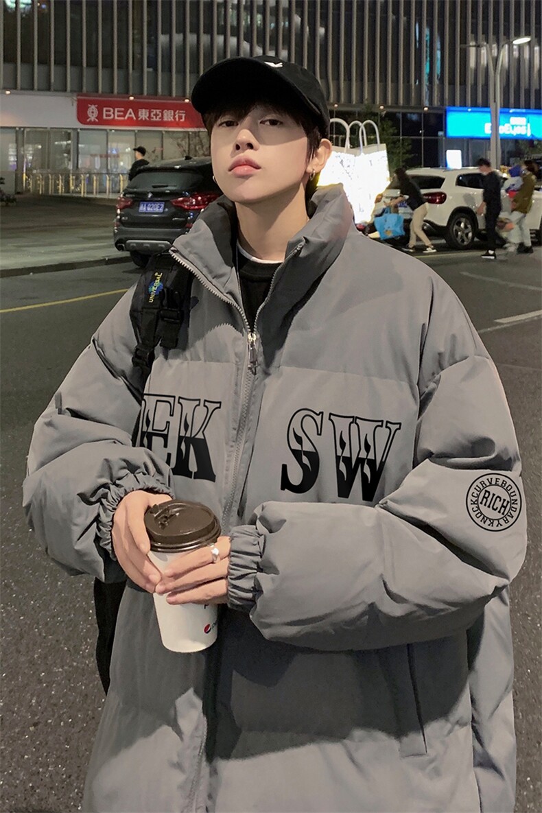 主推秋冬新款保暖立领宽松棉服外套男MY62053P95控118,男装棉衣,电商A268A