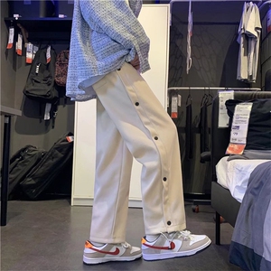 美式hiphop炸街裤子男高街秋冬季卫裤休闲宽松直筒束脚裤k252-p40图片