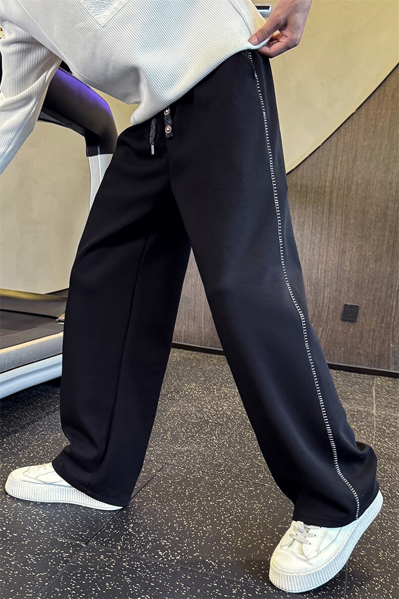 秋季新款潮流直筒宽松辑明线男士休闲卫裤A368-K11150-P78,男装休闲裤,电商A368