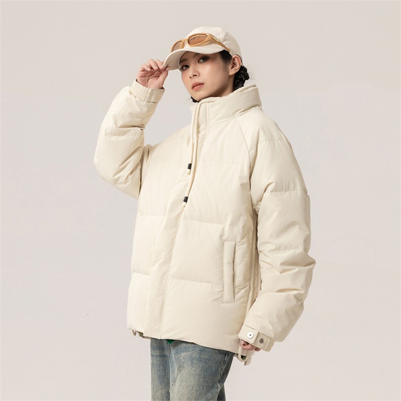新标90%白鸭绒简约立领抽绳外套纯色加厚羽绒服ESY0205-P210,男装羽绒服,电商B306